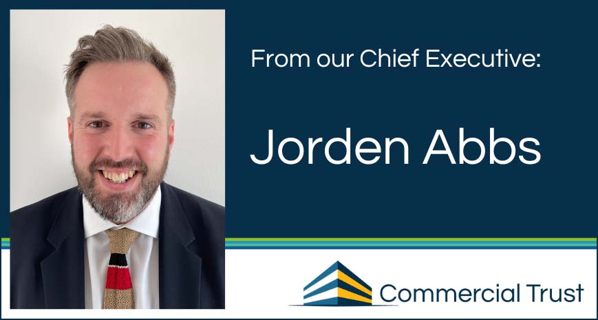 Portrait photo of Jorden Abbs - Commercial Trust Chief Executive
