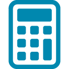 Calculator blue icon