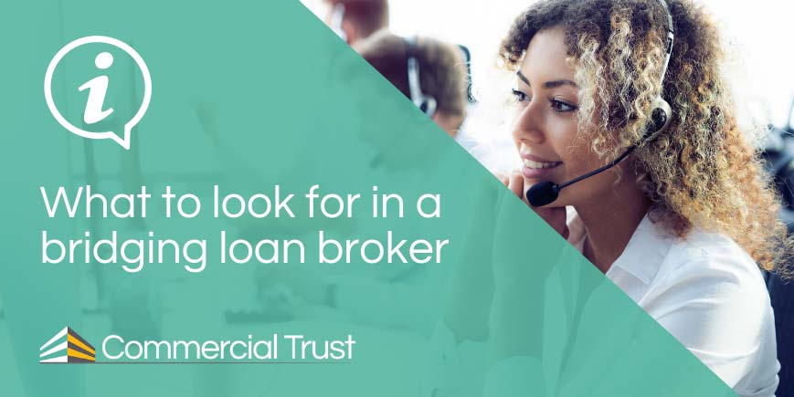 What to look for in a bridging loan broker banner with professional lady wearing telephone headset behind