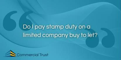 Blue banner with swirled background showing text: Do I pay stamp duty on a limited company buy to let?